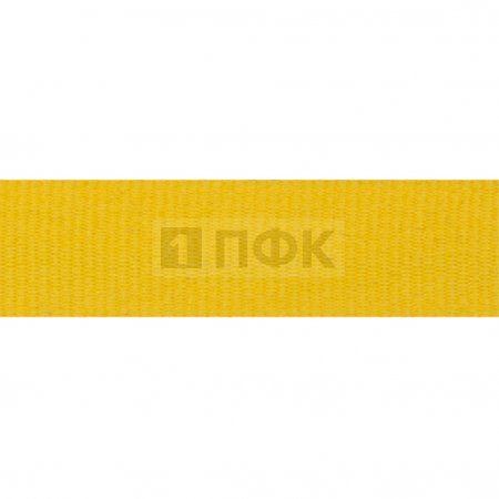 Лента репсовая (тесьма вешалочная) 35мм цв желтый (уп 100м/1000м)