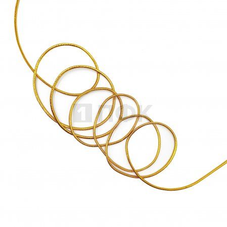 Резинка шляпная (шнур резинка) 2,5мм цв Gold (уп 100м)