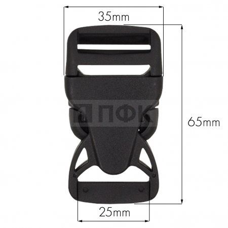Фастекс (защелка-трезубец) ПП 25мм цв черный (уп 200шт) 1001 ПФК Фастекс (защелка-трезубец) ПП 25мм цв черный (уп 200шт) 1001 ПФК