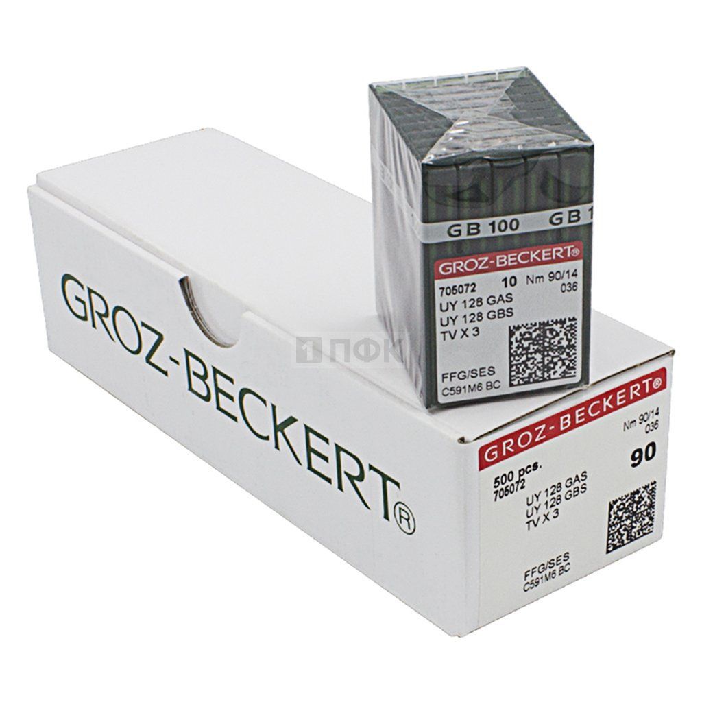 Иглы Groz Beckert UYx128 90/14 (уп 100шт)