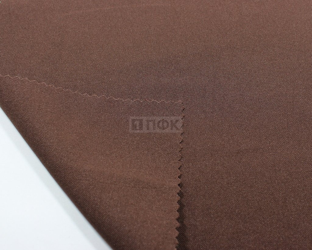 Ткань Габардин 100%ПЭ 150 гр/кв.м цв коричневый тем 492 (рул 50м)
