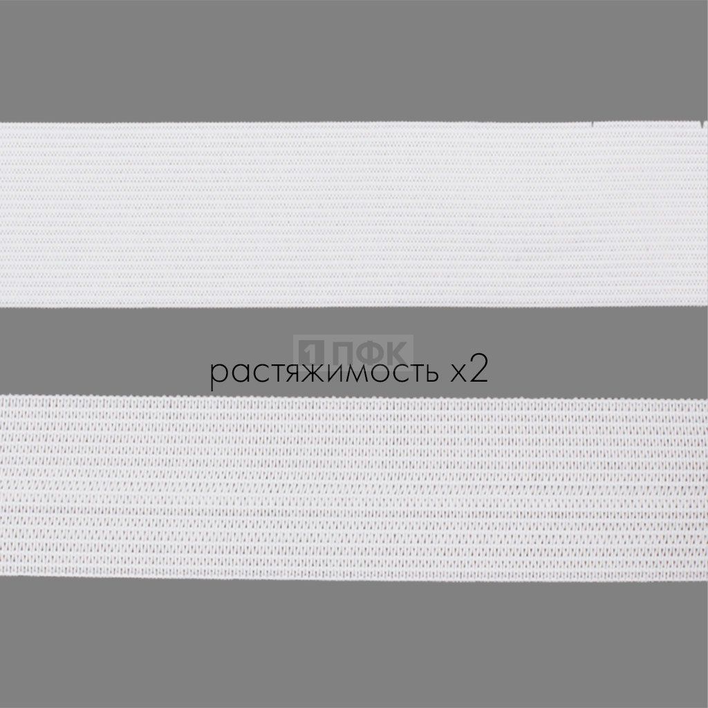 Резинка вязанная 30мм 12 гр/м цв белый (рул 40м/уп 400м)