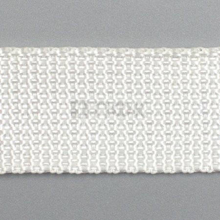Стропа текстильная (лента ременная) 50мм 26,5 гр/м цв 50 белый (рул 50м/уп 3000м)
