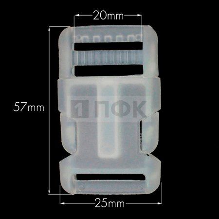 Фастекс (защелка-трезубец) ПП 25мм цв прозрачный (уп 1000шт) ПФК Фастекс (защелка-трезубец) ПП 25мм цв прозрачный (уп 1000шт) ПФК
