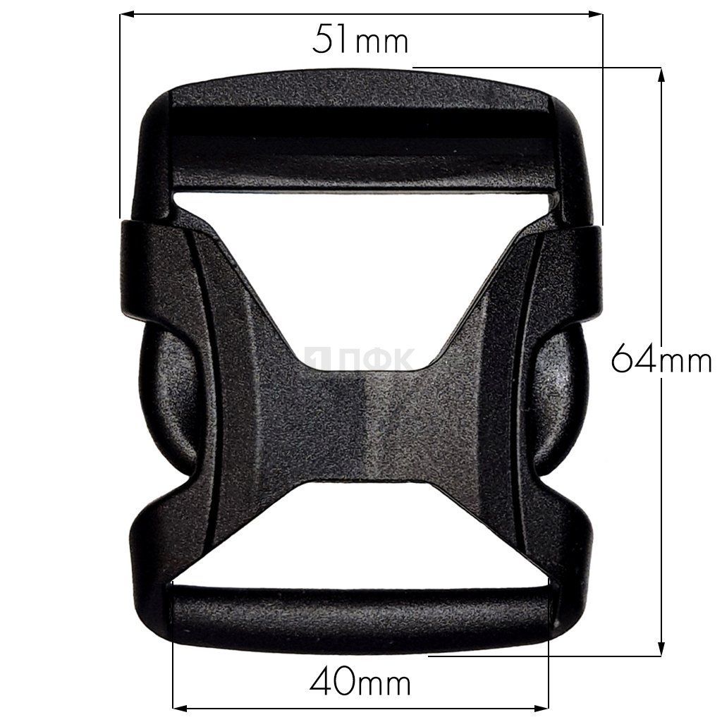 Фастекс (защелка-трезубец) ПА 40мм "ХОНДА" цв черный (уп 100шт) — ПФКР Фастекс (защелка-трезубец) ПА 40мм "ХОНДА" цв черный (уп 100шт)