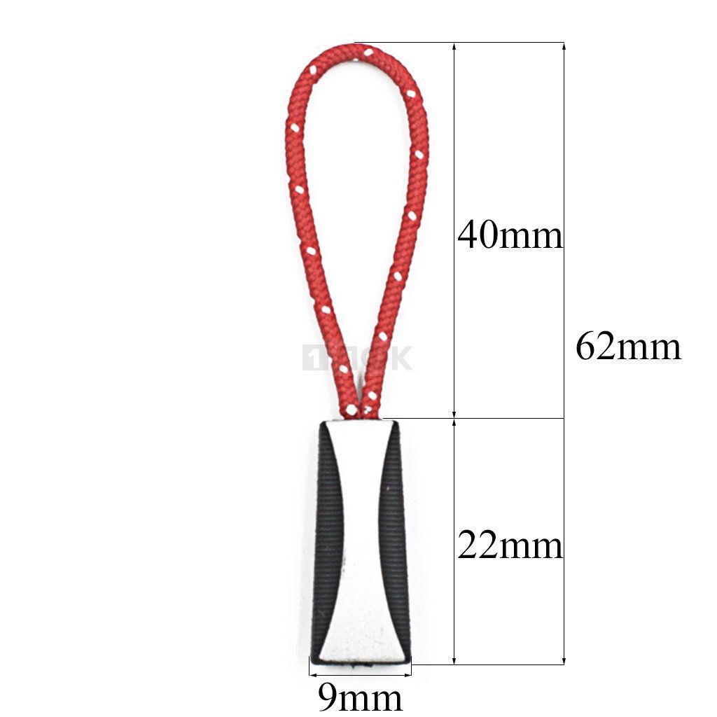 Пуллер для молнии №42 цвет 322 черный + шнур 148 (уп 500шт/10000шт)