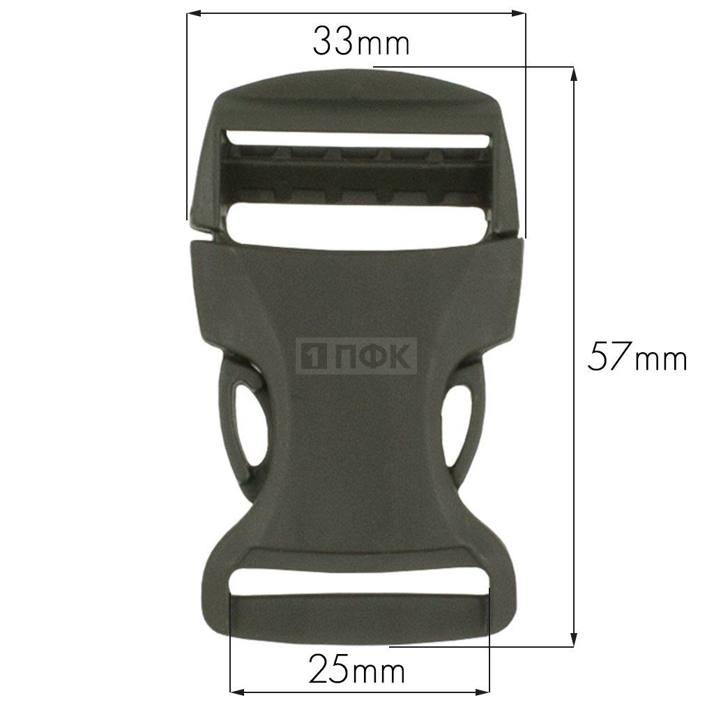 Фастекс БФ-25 (защелка-трезубец) ПФЛ 25мм цв хаки (уп 100шт) — ПФКР Фастекс БФ-25 (защелка-трезубец) ПФЛ 25мм цв хаки (уп 100шт)