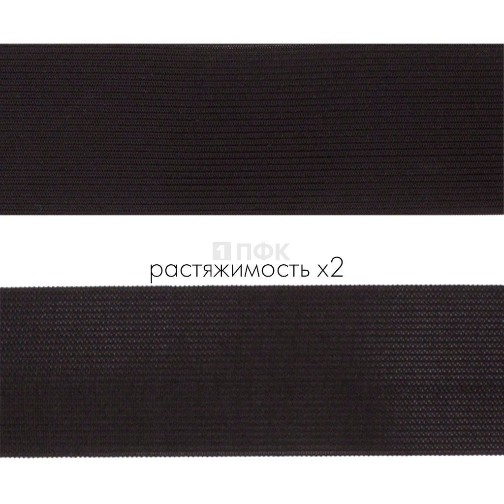 Резинка вязанная 40мм 16 гр/м цв черный (рул 40м/уп 320м)