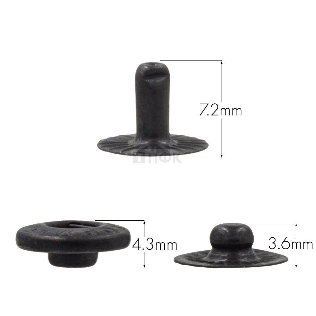 3 Части кнопки для одежды 12,5мм Альфа сталь цв оксид (уп 1440шт) STORM — ПФКР 3 Части кнопки для одежды 12,5мм Альфа сталь цв оксид (уп 1440шт) STORM