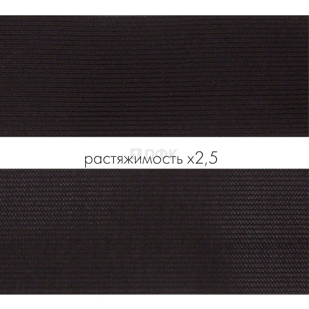 Резинка вязанная 60мм 24 гр/м цв черный (рул 40м/уп 200м)