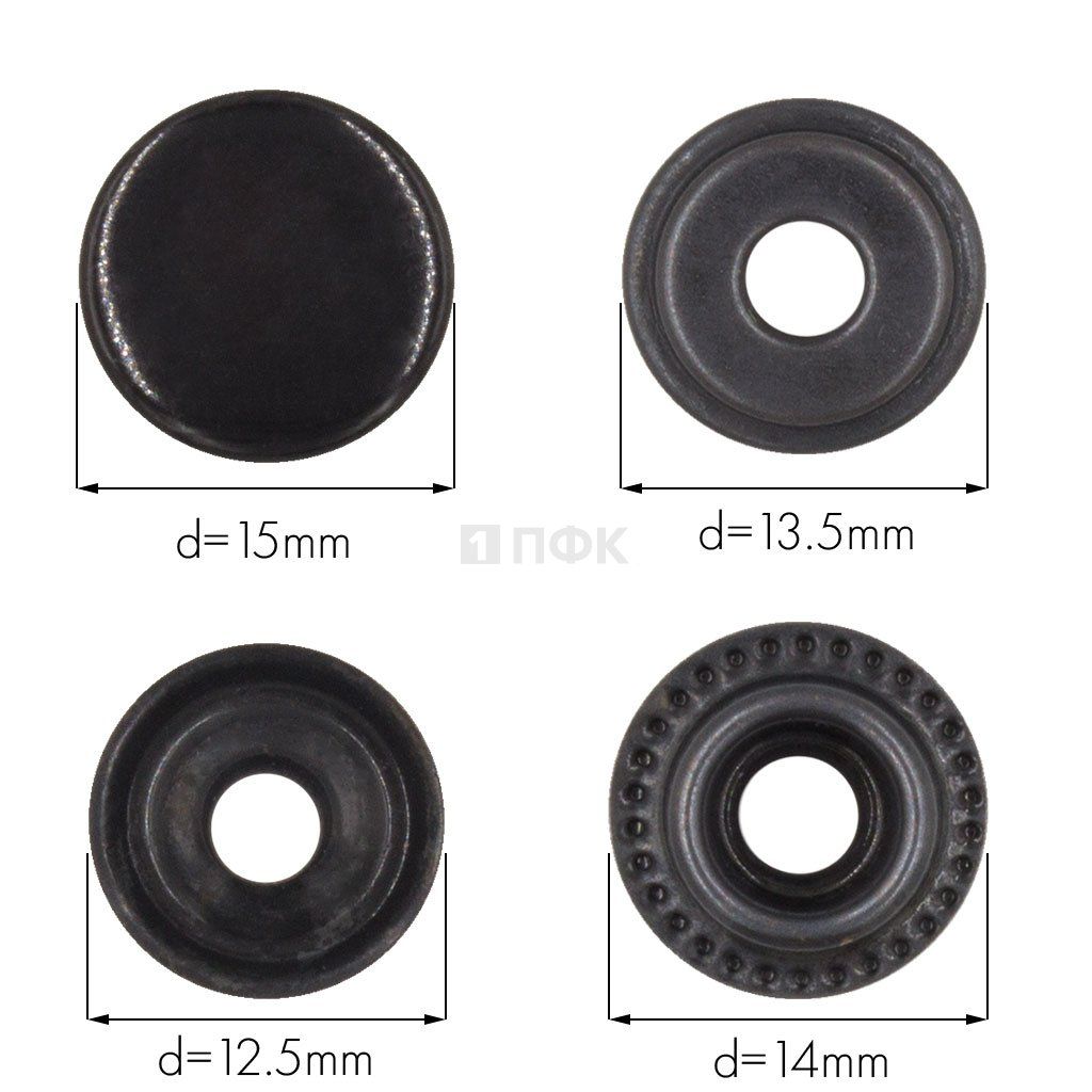 Кнопка для одежды 15мм №61 нерж цв оксид (уп 720шт) NEW STAR