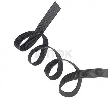 Резинка вязанная 15мм 6 гр/м цв черный (рул 40м/уп 400м)