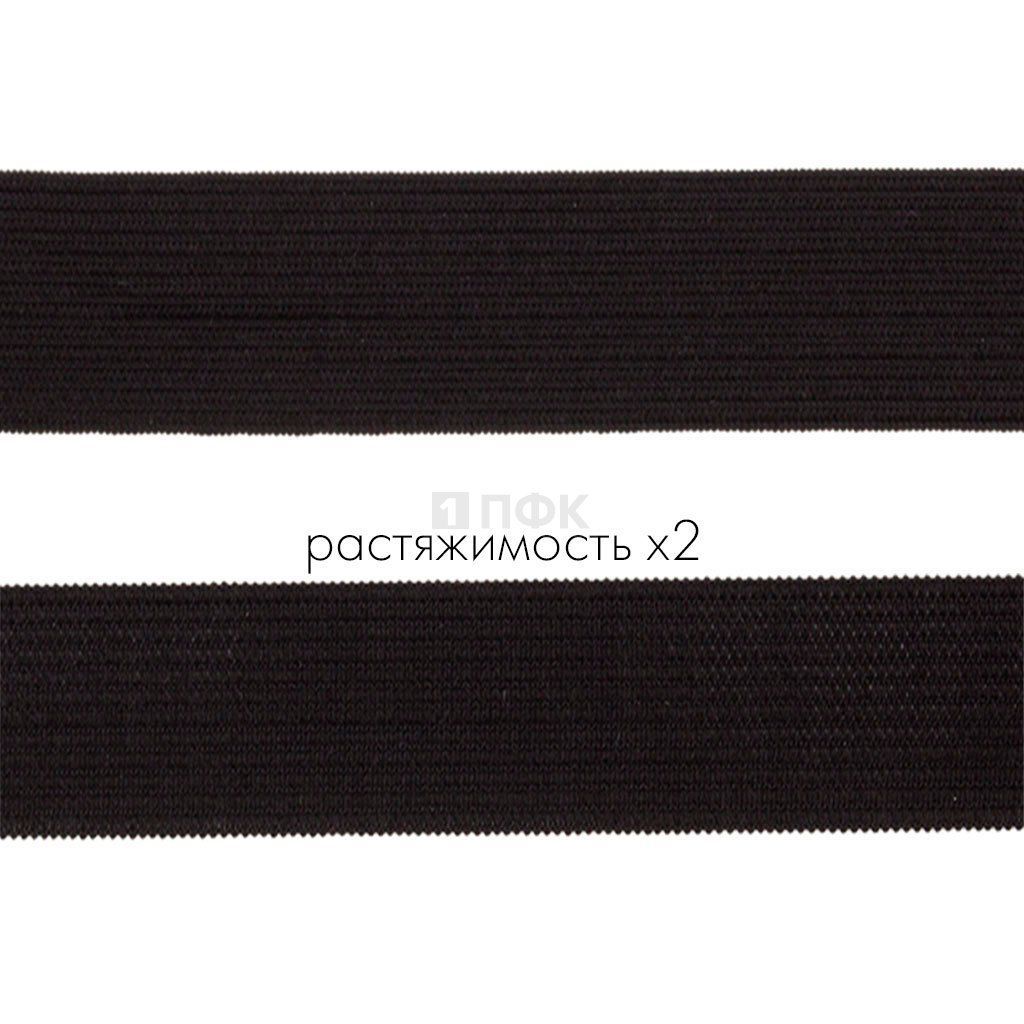 Резинка вязанная 30мм 12 гр/м цв черный (рул 40м/уп 400м)