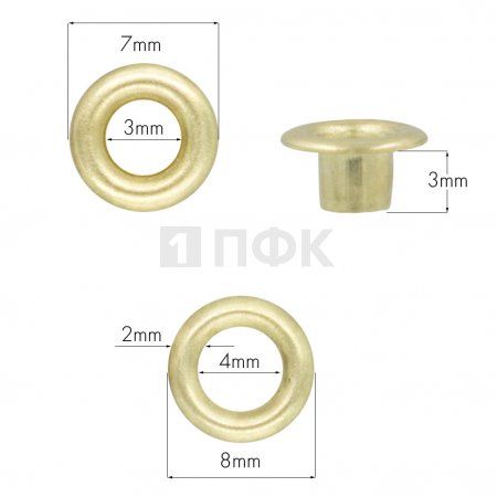 Люверсы №17 3мм латунь цв антик (уп 5000шт) 