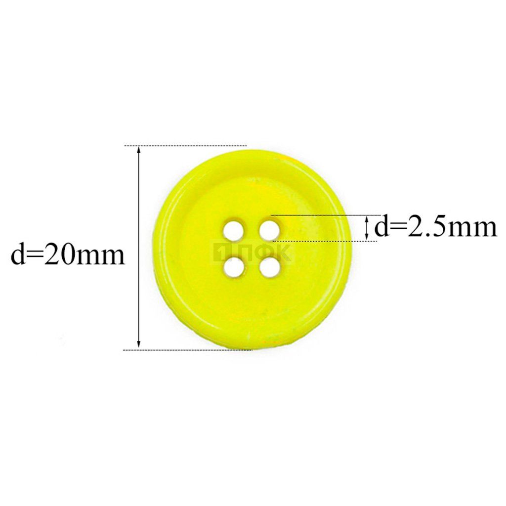 Пуговица 51400-20 ПА 20мм цв в ассортименте (уп 1000шт)