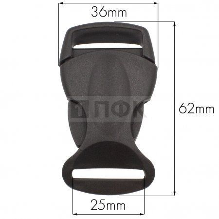 Фастекс (защелка-трезубец) ПП 25мм цв черный (уп 100шт/4000шт) 1306 Фастекс (защелка-трезубец) ПП 25мм цв черный (уп 100шт/4000шт) 1306