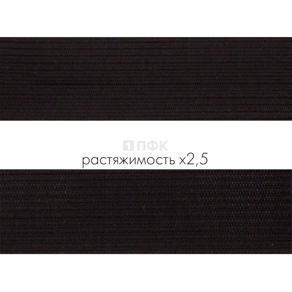 Резинка вязанная 35мм 14 гр/м цв черный (рул 40м/уп 360м)