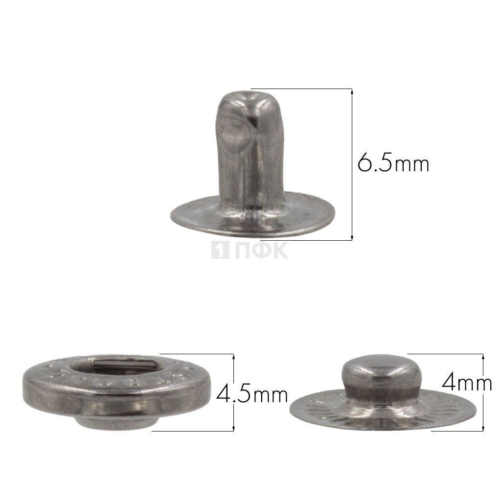 3 Части кнопки для одежды 12,5мм Альфа сталь цв никель тем (уп 1440шт) STRONG — ПФКР 3 Части кнопки для одежды 12,5мм Альфа сталь цв никель тем (уп 1440шт) STRONG