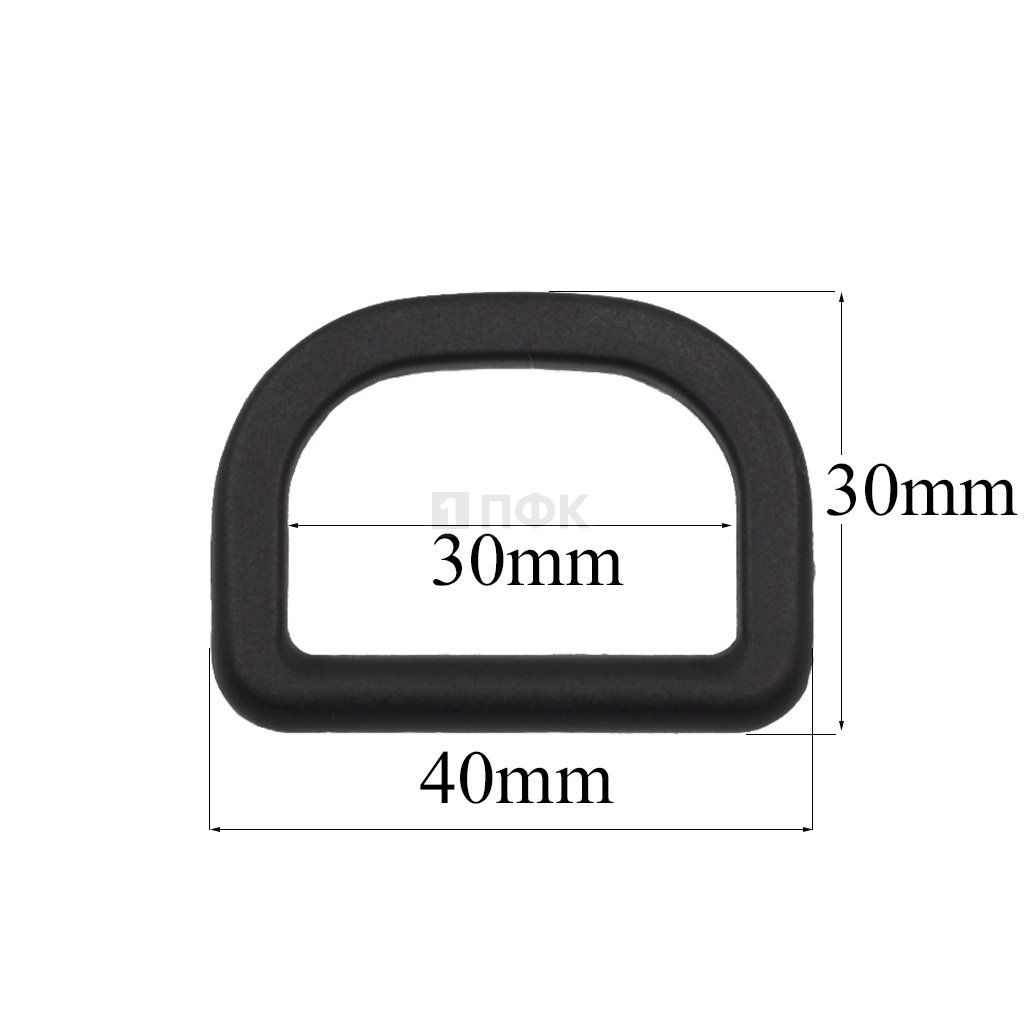 Полукольцо ПК-30 ПА 30мм цв черный (уп 1000шт) 