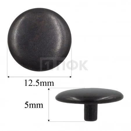 Шляпка 12,5мм для кнопки 12,5мм сталь цв оксид (уп 720шт)
