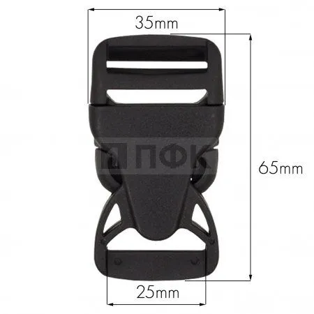 Фастекс (защелка-трезубец) ПП 25мм цв черный (уп 200шт) 1001 ПФК Фастекс (защелка-трезубец) ПП 25мм цв черный (уп 200шт) 1001 ПФК