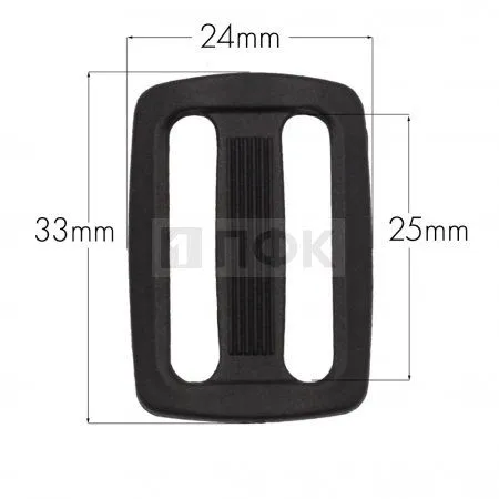 Пряжка двухщелевая ДЩ-25 ПФЛ 25мм цв черный (уп 1000шт/10000шт) Пряжка двухщелевая ДЩ-25 ПФЛ 25мм цв черный (уп 1000шт/10000шт)