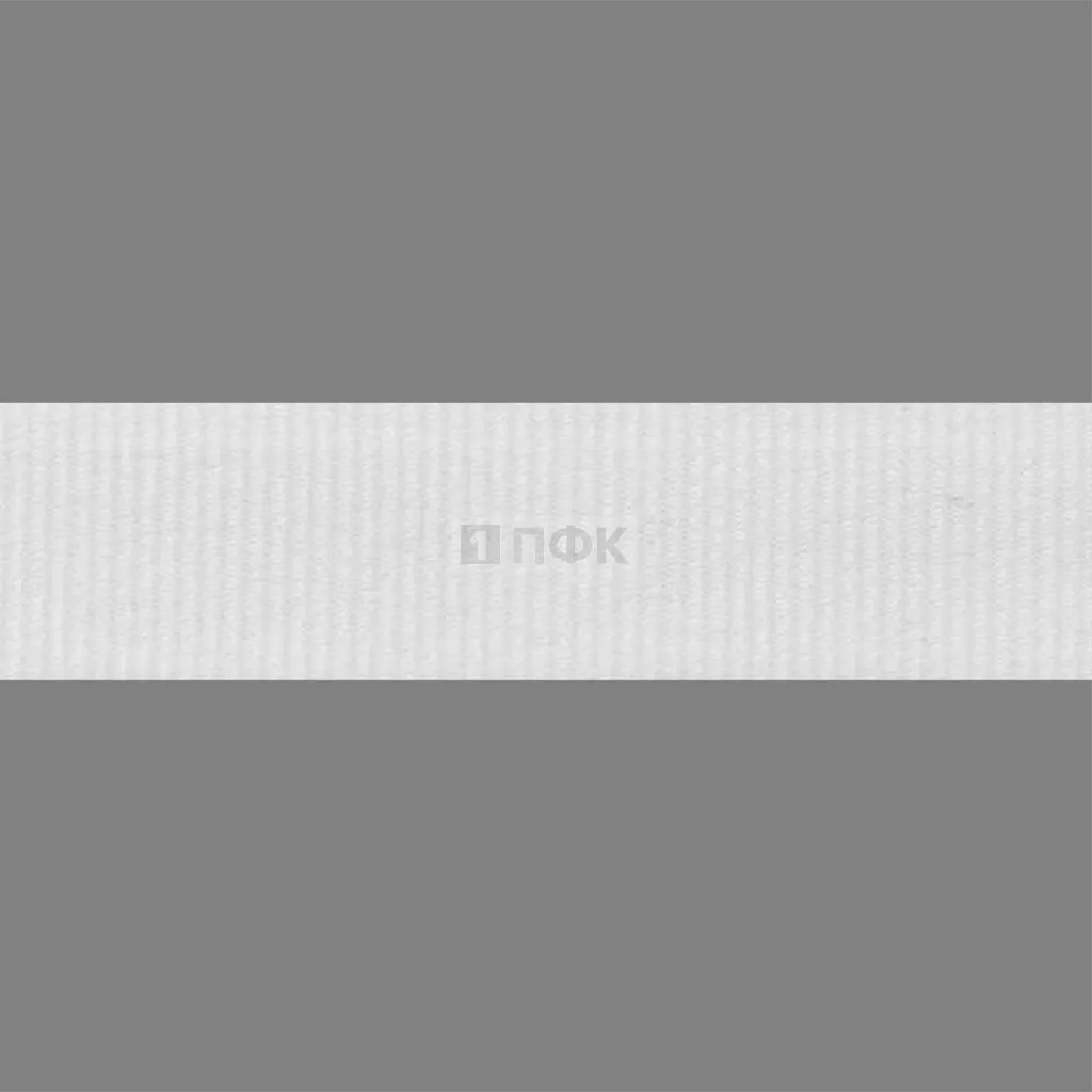 Лента репсовая (тесьма вешалочная) 10мм цв 101 белый (уп 200м/8000м)