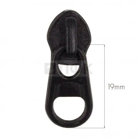 Бегунок для спиральной (витой) молнии тип 7 галант цв 322 черный (уп 1000шт/10000шт) арт.NR KKY