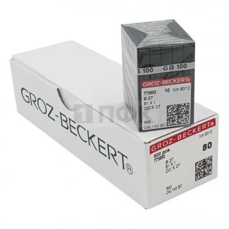 Иглы Groz Beckert DCx27RG 80/12 (уп 100шт) Иглы Groz Beckert DCx27RG 80/12 (уп 100шт)