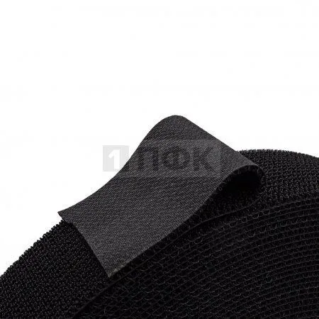 Лента контактная пришивная (липучка/велькро) ГИБРИДНАЯ "2в1" 40(38)мм цв черный (рул 25м/кор 600м)