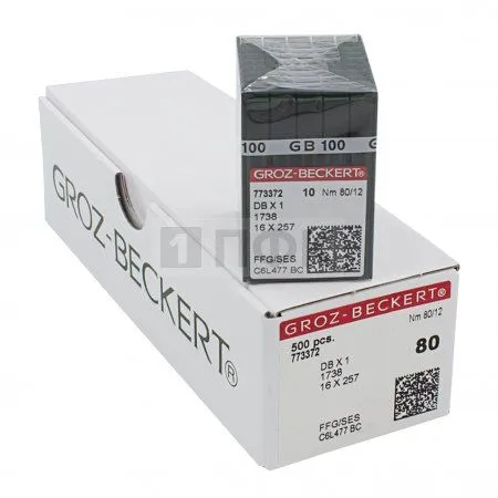 Иглы Groz Beckert DBx1 80/12 (уп 100шт) Иглы Groz Beckert DBx1 80/12 (уп 100шт)