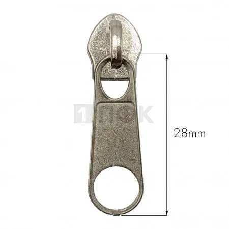 Бегунок для спиральной (витой) молнии тип 7 галант цв никель (уп 200шт/4000шт) 2,5гр