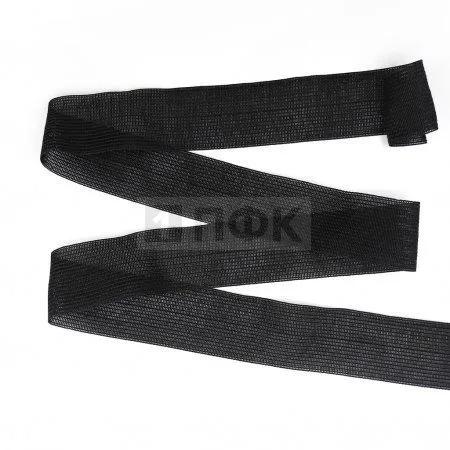 Лента (тесьма) окантовочная 24мм  2,6 гр цв 322 черный (уп 100м/1000м)