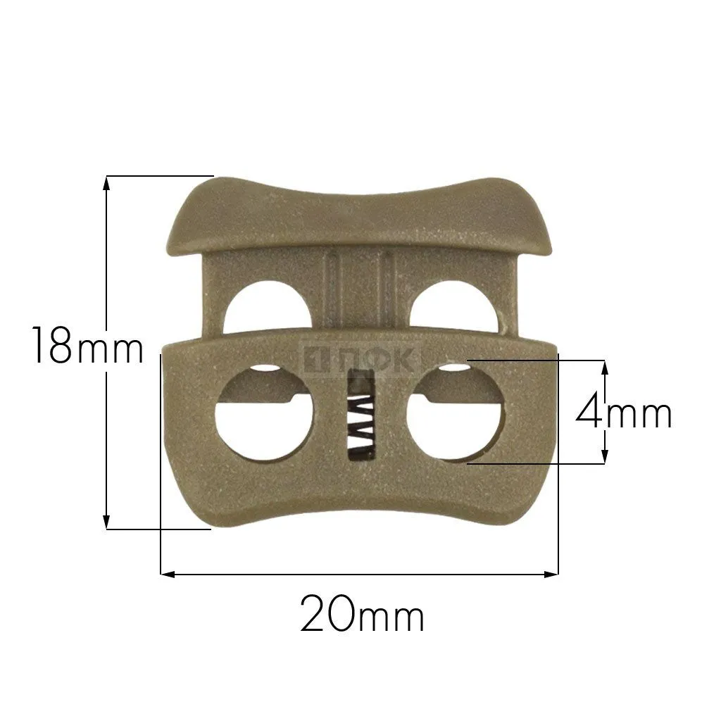 Фиксатор для шнура 107-Х ПП цв бежевый (уп 1000шт)