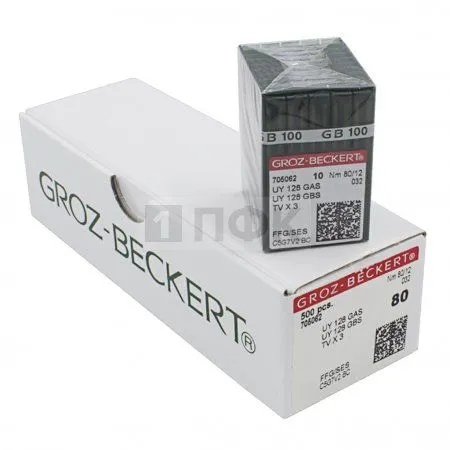 Иглы Groz Beckert UYx128 80/12 (уп 100шт) Иглы Groz Beckert UYx128 80/12 (уп 100шт)