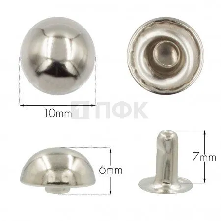 Хольнитен 10x10мм сфера цв никель (уп 2000шт)