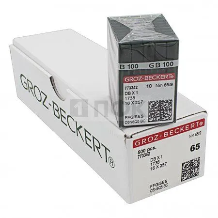Иглы Groz Beckert DBx1 65/9 (уп 100шт) Иглы Groz Beckert DBx1 65/9 (уп 100шт)