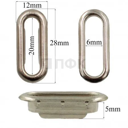 Люверсы овал 20мм сталь цв никель (уп 1000шт) Люверсы овал 20мм сталь цв никель (уп 1000шт)