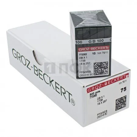 Иглы Groz Beckert DBx1 75/11 (уп 100шт) Иглы Groz Beckert DBx1 75/11 (уп 100шт)