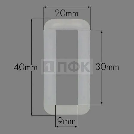 Пряжка-рамка Р-30(ОЩ-30) ПП 30мм цв прозрачный (уп 1000шт/10000шт)