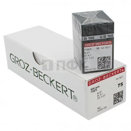 Иглы Groz Beckert DCx27RG 75/11 (уп 100шт) Иглы Groz Beckert DCx27RG 75/11 (уп 100шт)