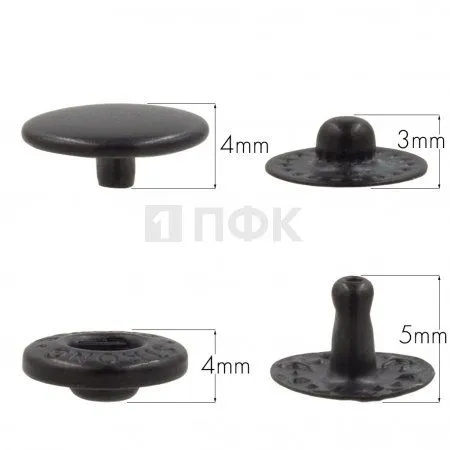 Кнопка для одежды 10мм Альфа латунь цв оксид (уп 1440шт) STRONG