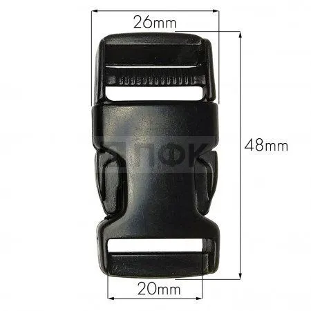 Фастекс (защелка-трезубец) ПП 25мм цв черный (уп 3200шт) Фастекс (защелка-трезубец) ПП 25мм цв черный (уп 3200шт)