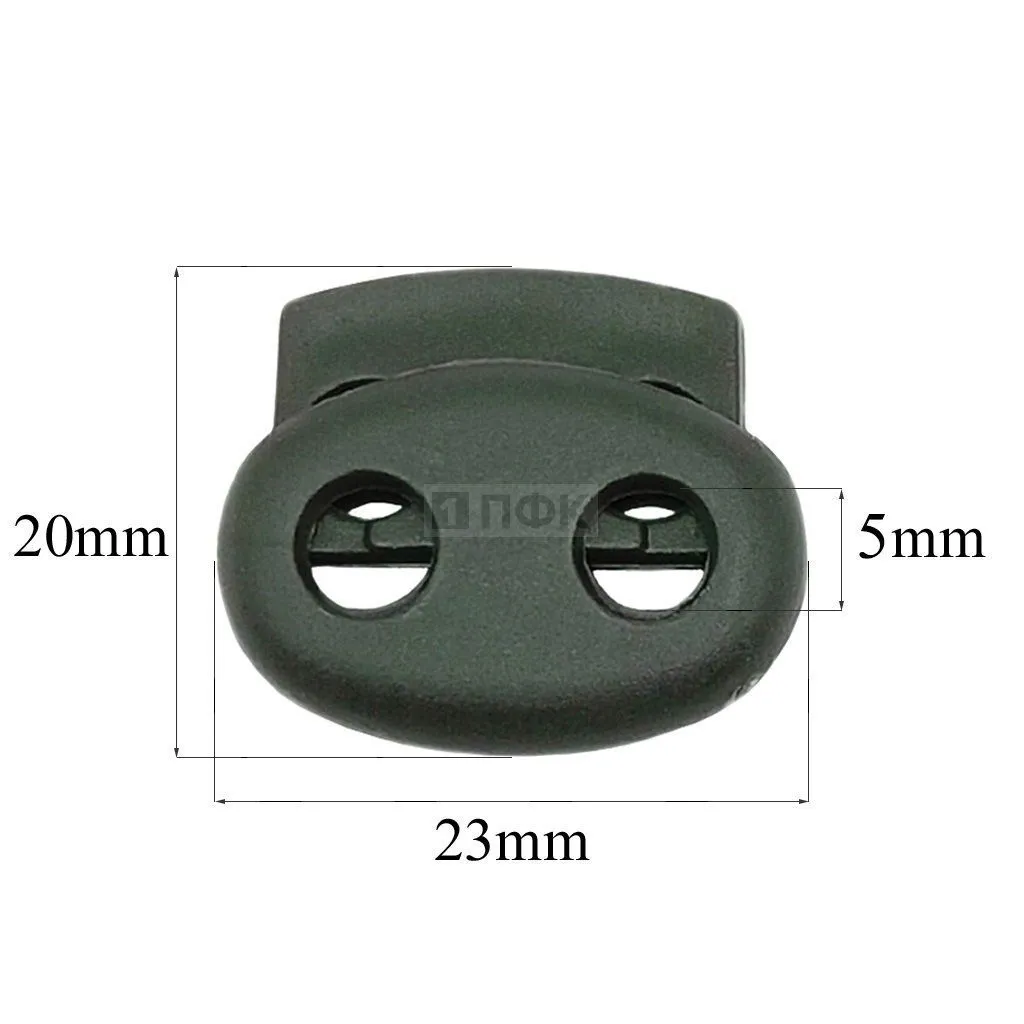 Фиксатор для шнура пластик 8982 цв хаки (уп 500шт) — ПФКР Фиксатор для шнура пластик 8982 цв хаки (уп 500шт)