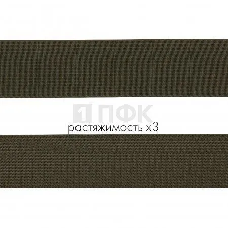Резинка тканая 25мм 16 гр/м цв хаки (уп 40м/480м) РБ