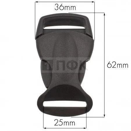 Фастекс (защелка-трезубец) ПП 25мм цв черный (уп 100шт/4000шт) 1306 Фастекс (защелка-трезубец) ПП 25мм цв черный (уп 100шт/4000шт) 1306