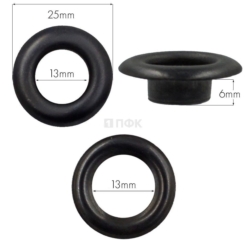 Люверсы №28 13мм сталь цв оксид (уп 500шт) NS — ПФКР Люверсы №28 13мм сталь цв оксид (уп 500шт) NS