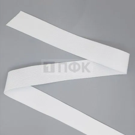 Резинка тканая 30мм 18 гр/м цв белый (уп 50м/250м) Резинка тканая 30мм 18 гр/м цв белый (уп 50м/250м)