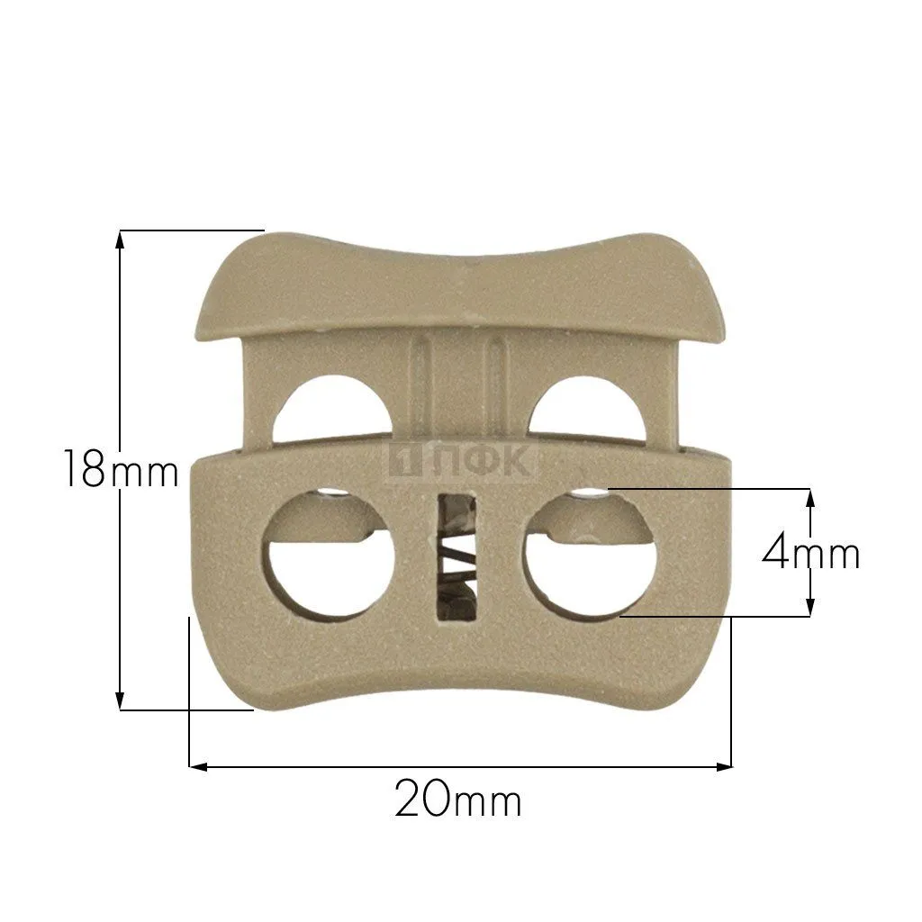 Фиксатор для шнура 107-Х ПП цв койот (уп 1000шт)