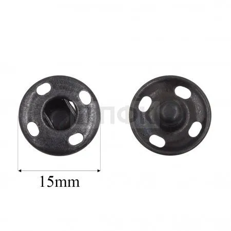 Кнопка пришивная 15мм латунь цв оксид (уп 1000шт) Кнопка пришивная 15мм латунь цв оксид (уп 1000шт)